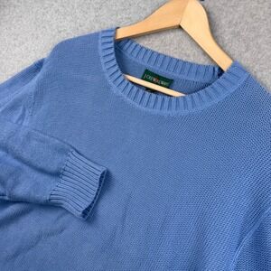 J Crew Always Sweater Mens XL Blue Crew Oarsman 100% Cotton Knit Pullover NEW